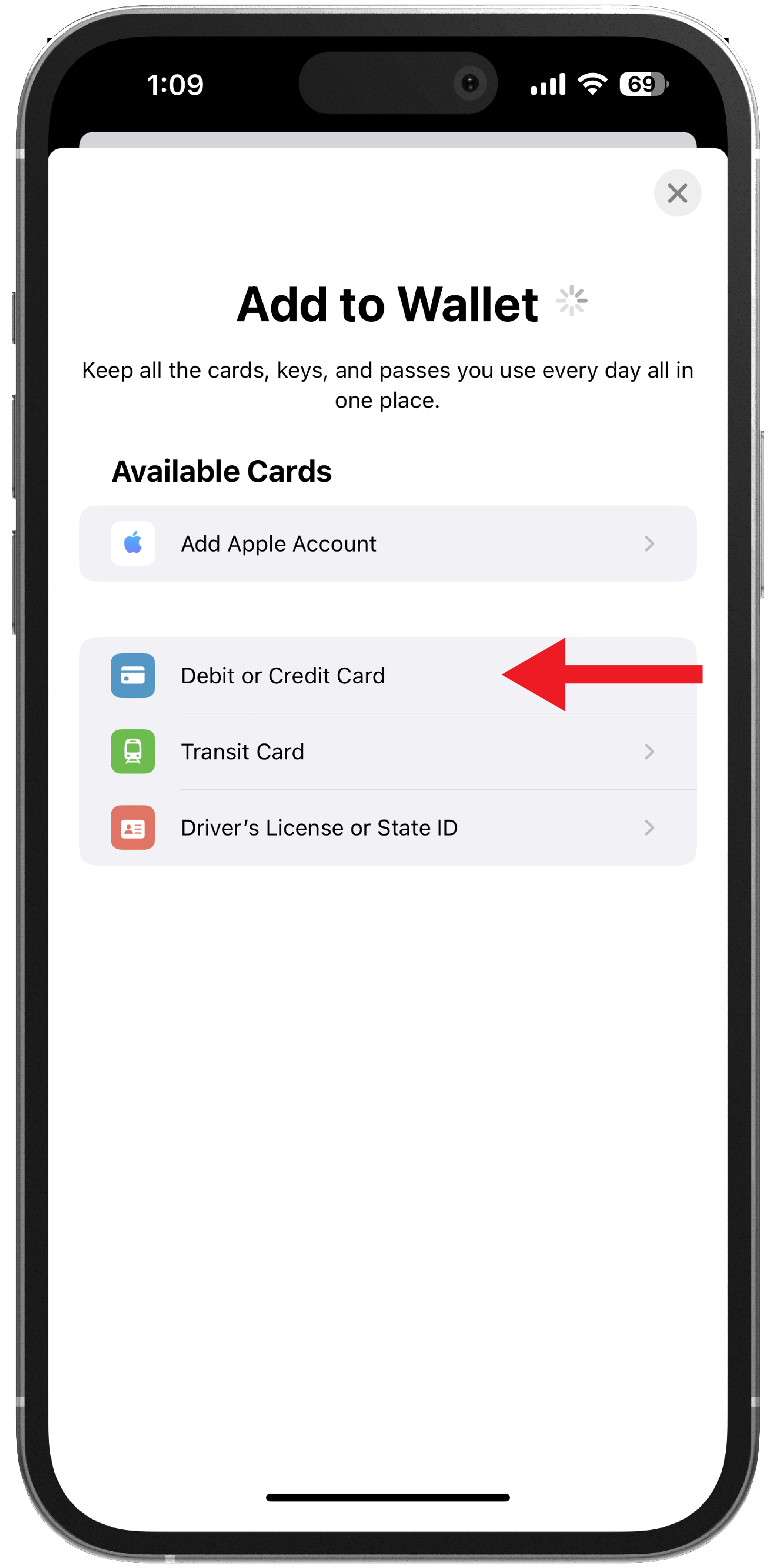 Adding and Using the AtoB Fuel Card in Your Virtual Wallet on iPhone