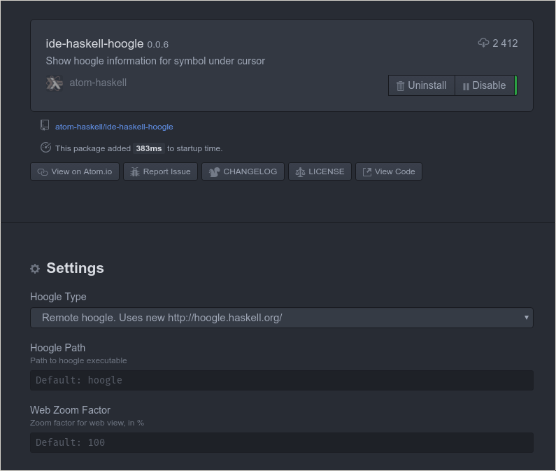 IDEHaskellHoogle AtomHaskell