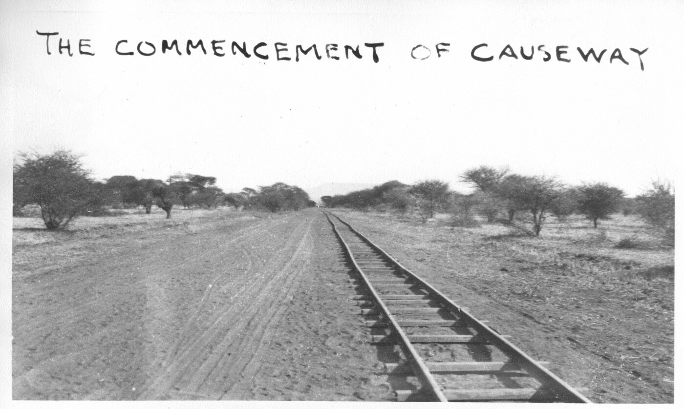 Naboomspruit district, circa 1924. The roadrail track at the beginning