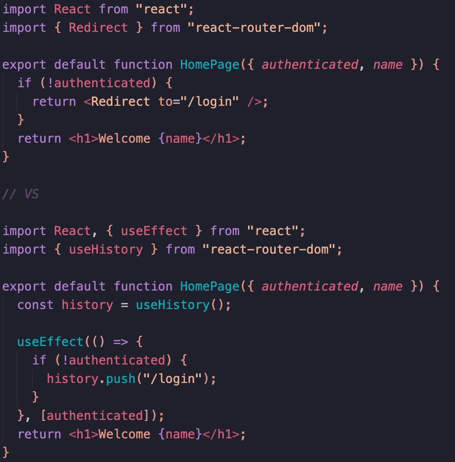 How to redirect in ReactJs Atomized Objects