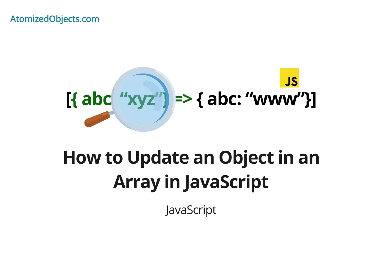 How to Update an Object in an Array in JavaScript Atomized Objects