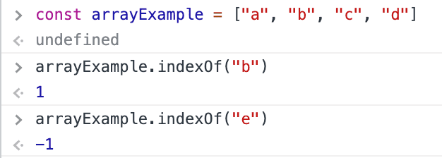 How to get the index of an item in an array in JavaScript Atomized
