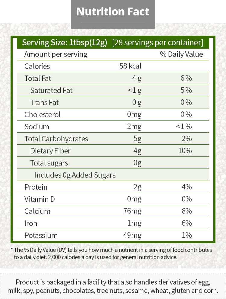 Organic Black Chia Seed Atomy Benefits