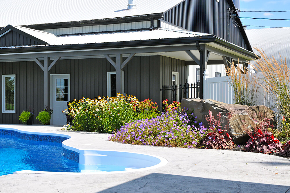 Adding LowMaintenance, Colourful Gardens Around Pool A Touch of