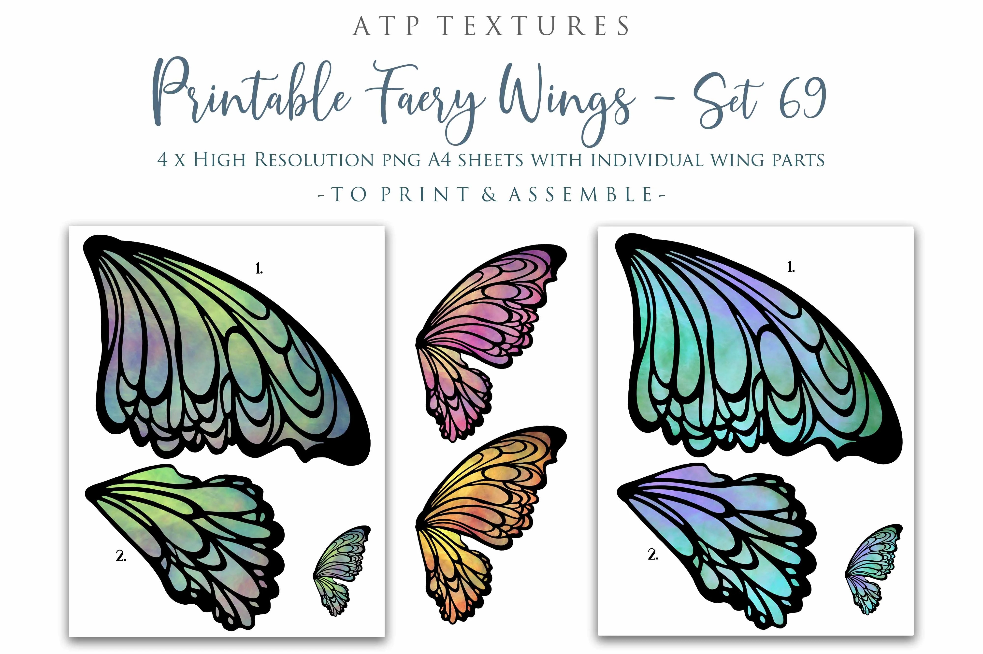 PRINTABLE FAIRY WINGS - Set 69