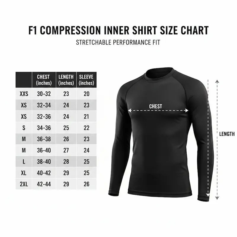 APXGP F1 Inspired Compression Shirt Training Performance Base Layer