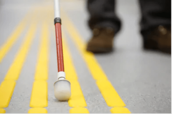Tip of a white cane