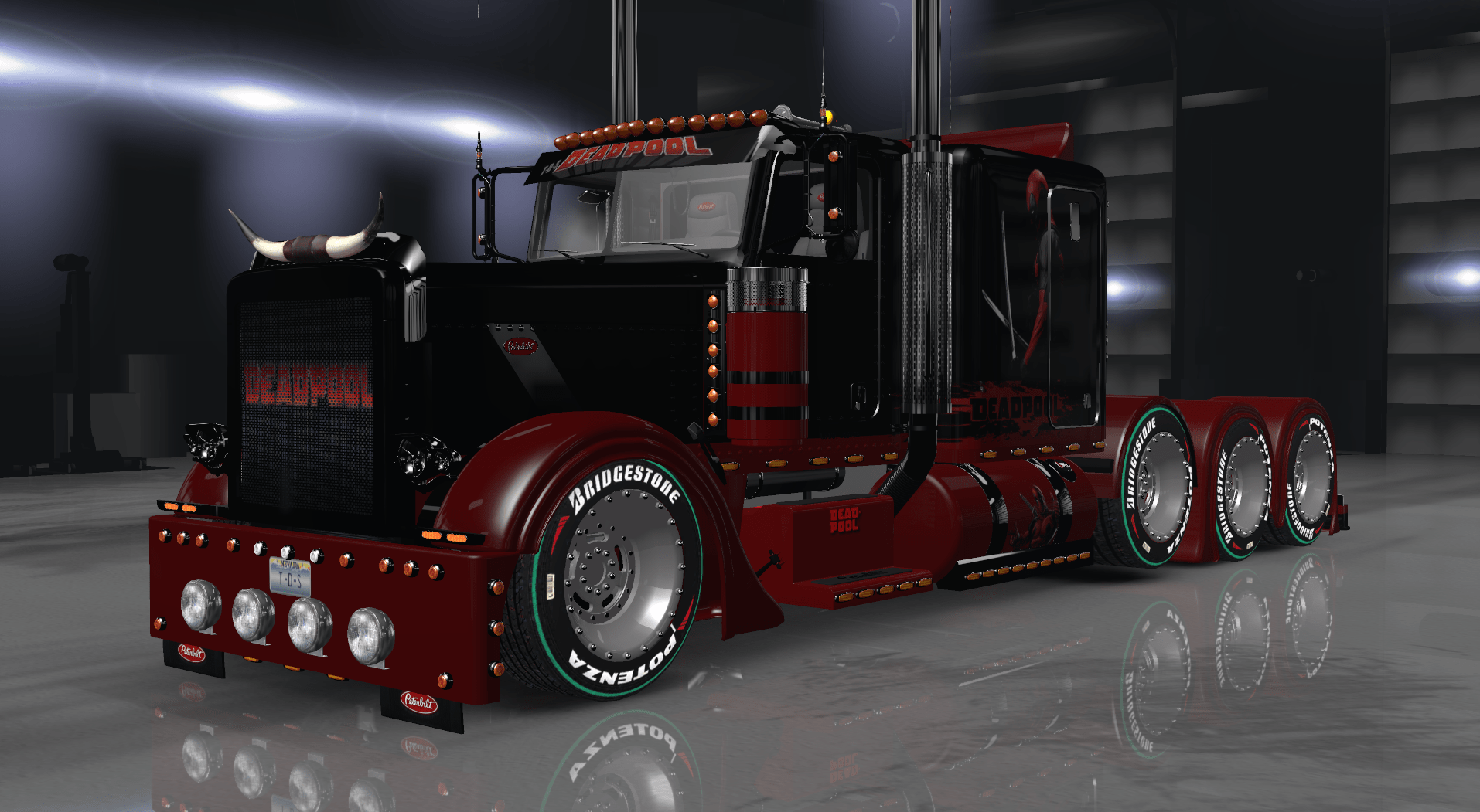 ATS. TDS peterbilt 389 Deadpool ATS mods American truck simulator