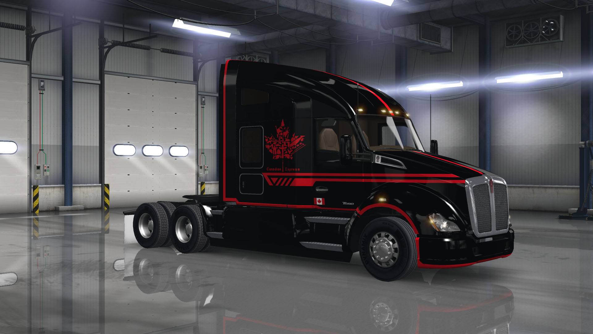Kenworth T680 Canadian Express Black Version • ATS mods American truck simulator mods