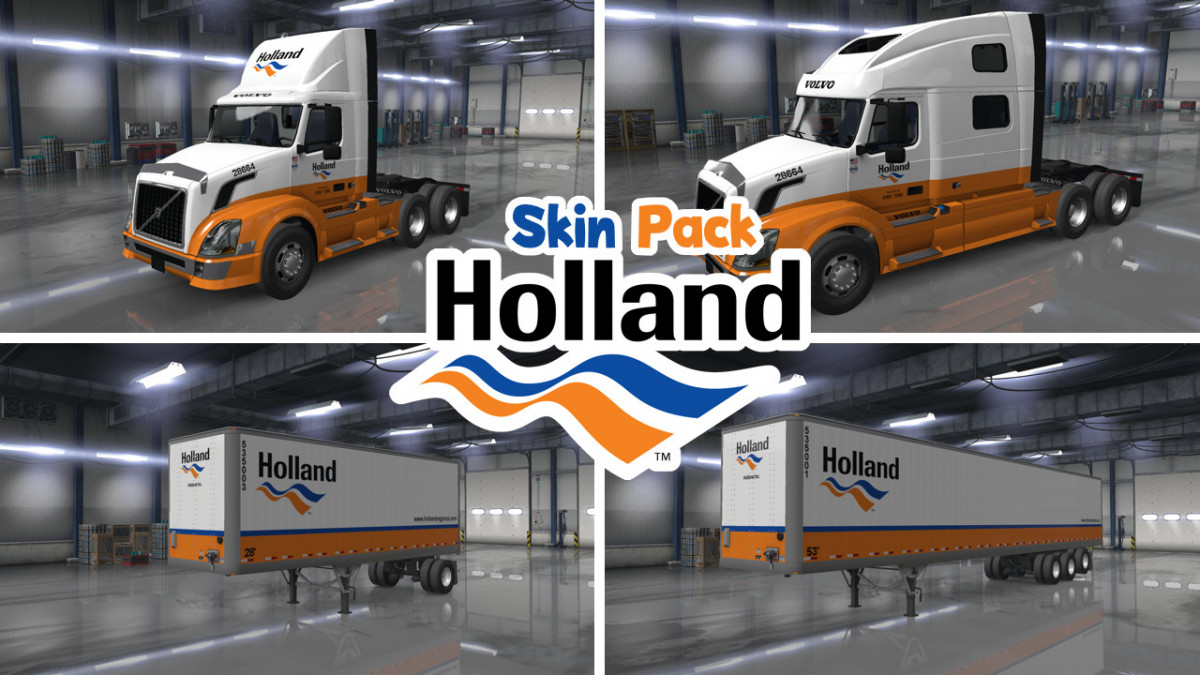 Holland Truck Trailer Skin Pack Euro Truck Simulator 2 MOD