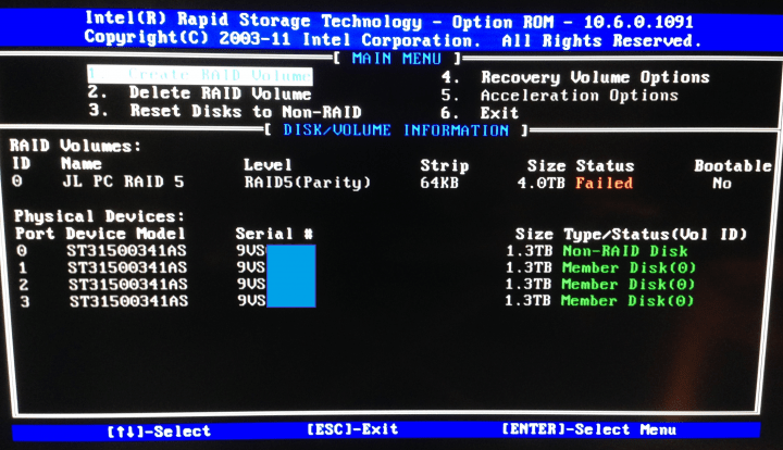 INTEL ICH10R RAID LINUX DRIVER