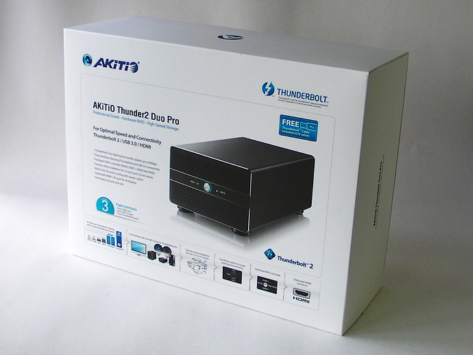 AKITIO 2.53.5 吋 2 槽 THUNDER 2 外接盒 AKITIO THUNDER2 DUO PRO Mobile01
