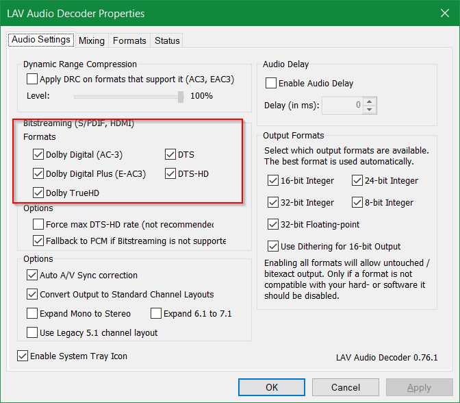 Potplayer + LAV Audio Decoder 雖然點燈Dolby音效成功但是奇怪的設定 Mobile01