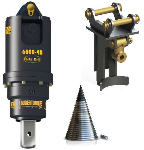 Excavator Log Splitter Auger Package The Attachment Company
