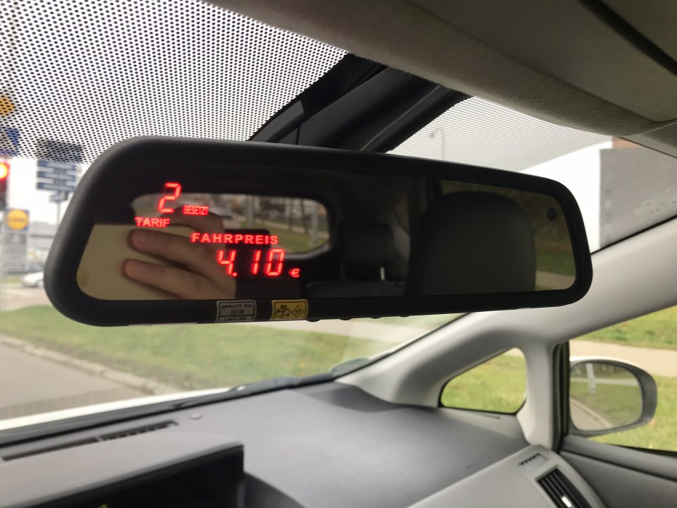 Prius V Plus Rear View mirror as Taxi meter replacement PriusChat