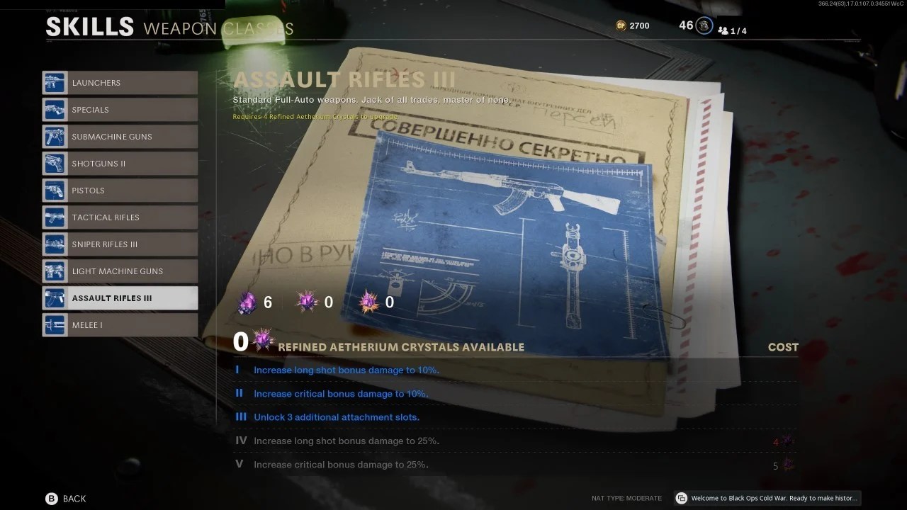 Black Ops Cold War Zombies All Tier IV and V Weapon Classes Attack