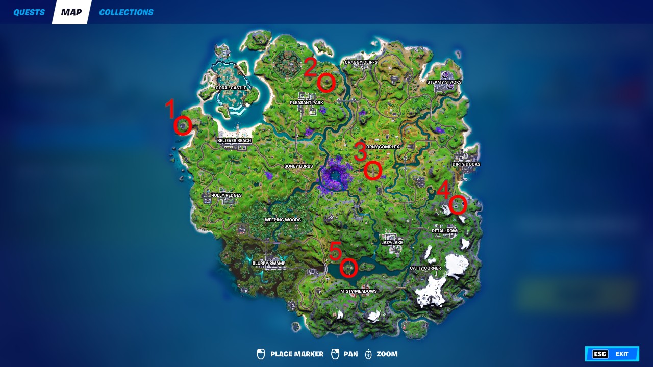 All Fortnite Alien Artifact Locations Attack of the Fanboy
