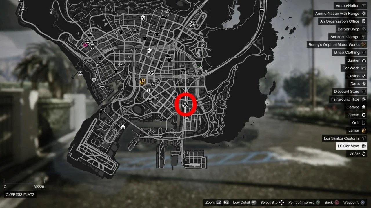 Los Santos Customs Map Locations