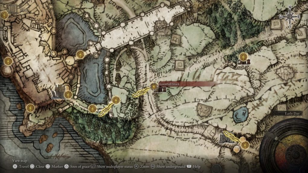 Elden Ring What Are the Yellow Lines on the Map Near Sites of Grace? Attack of the Fanboy