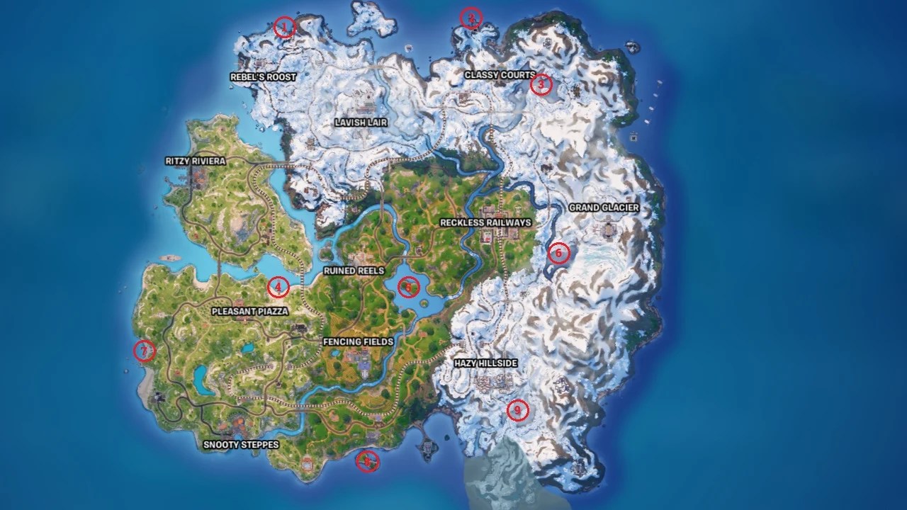 All Fortnite Fishing Spot Locations (Chapter 5) Attack of the Fanboy