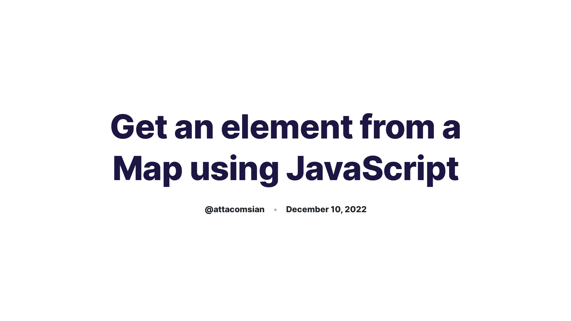 Get an element from a Map using JavaScript