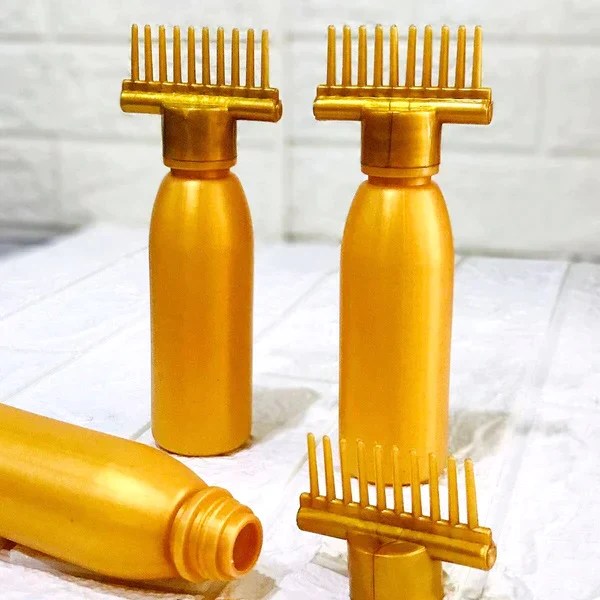 Hair Oil Comb Bottle gold Attari Gadgets
