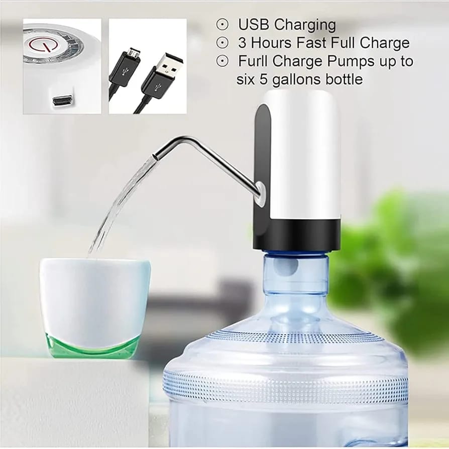 Water Bottle Pump, USB Charging Gallon Water Bottle Dispenser, Attari