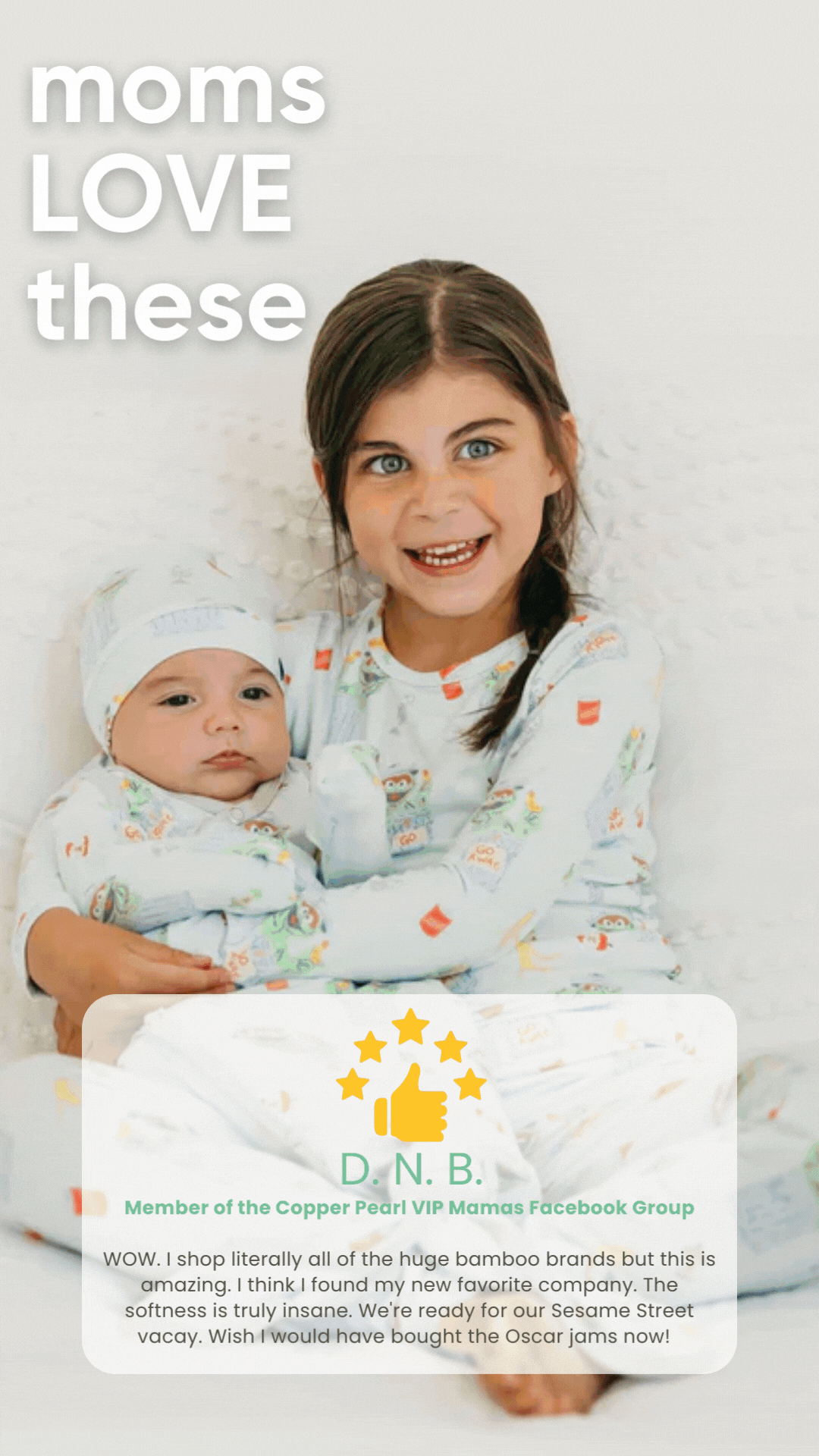 Moms LOVE our exclusive collab with Sesame Street! Copper Pearl