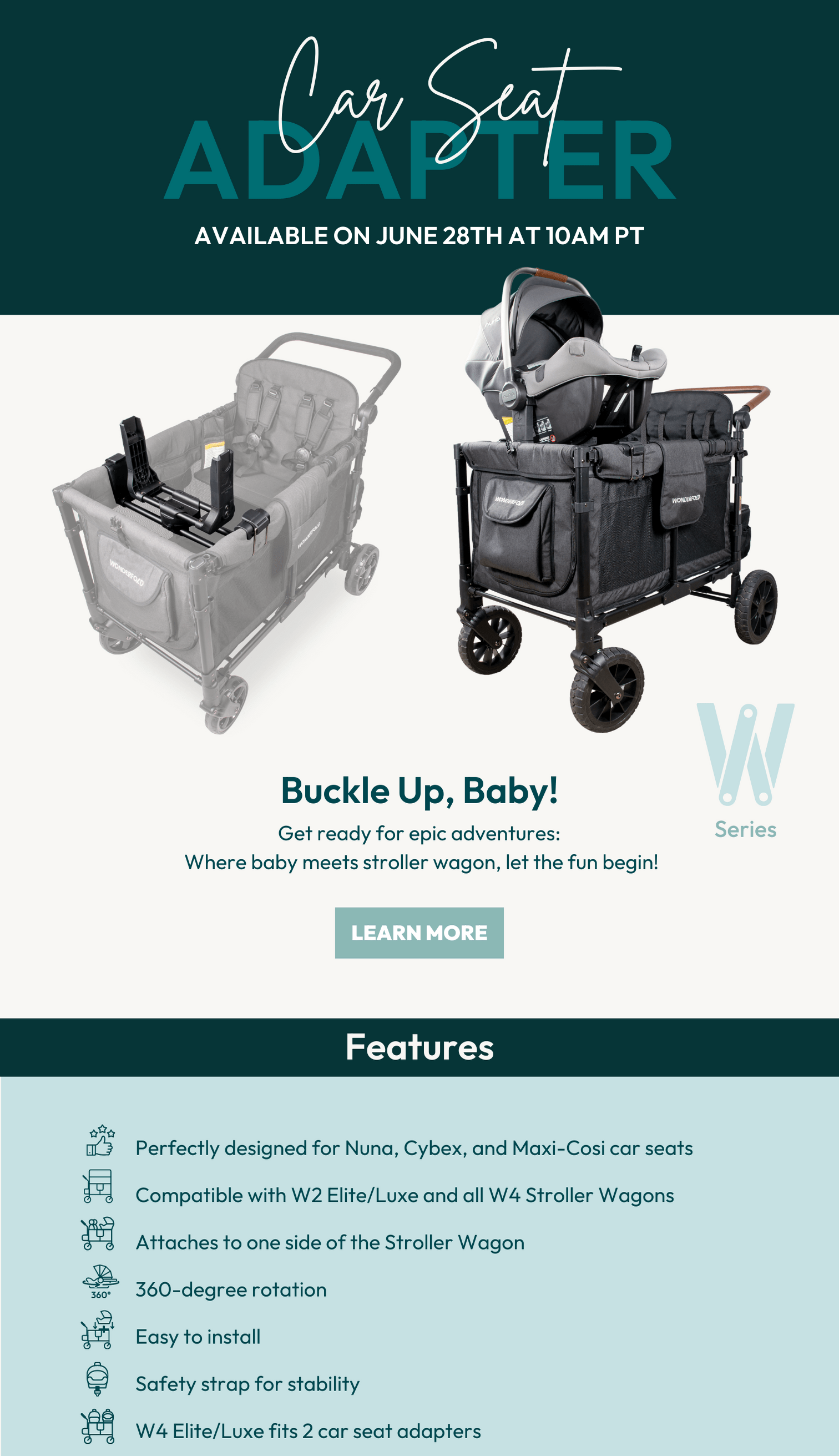 Introducing Our New Car Seat Adapter🎉 WonderFold Wagon