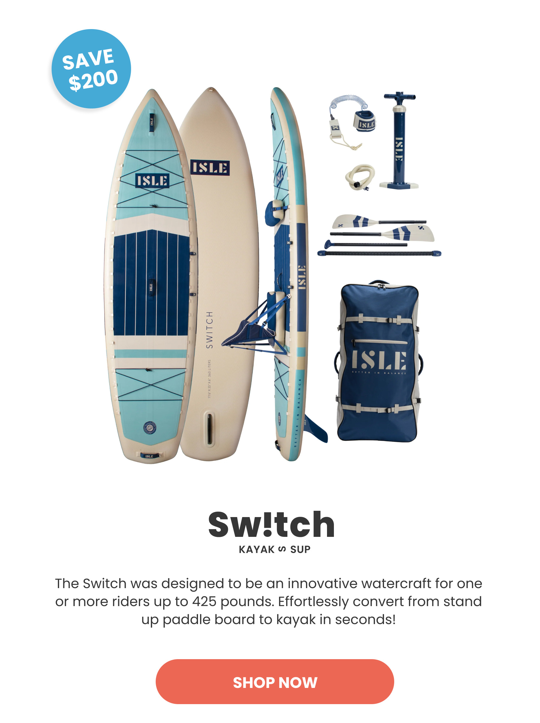 Save 200 on AwardWinning Switch Isle Surf And Sup