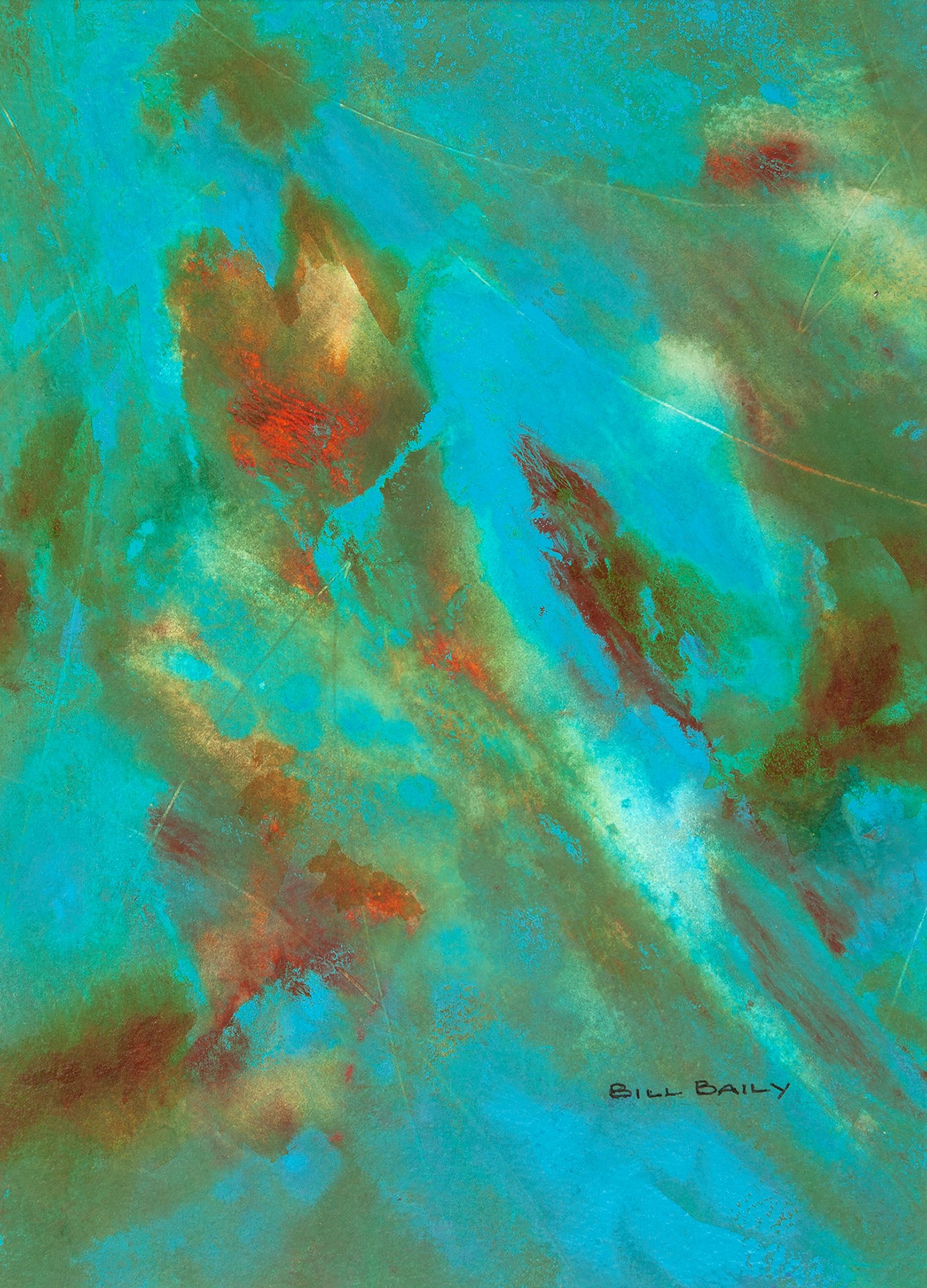 Teal Abstract Attic Gallery