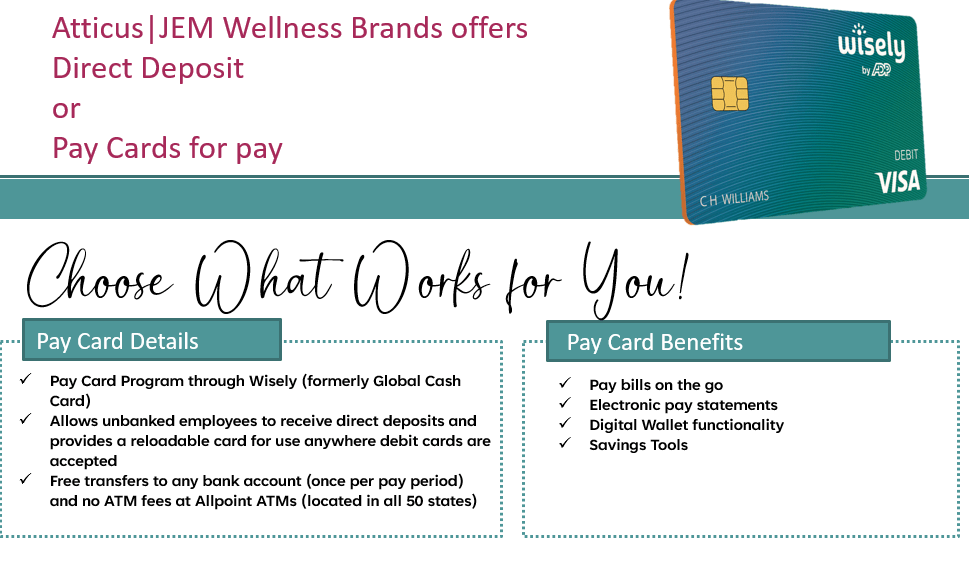Wisely Paycards Atticus Franchise Group