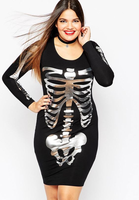Plus Size Skeleton Costume Attire Plus Size