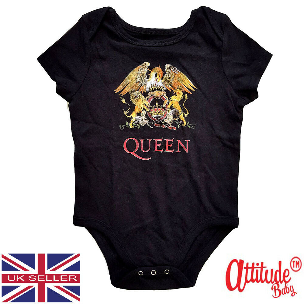 Queen Kids Baby GrowsClassicOfficial QueenRock Band Baby GrowHeavy