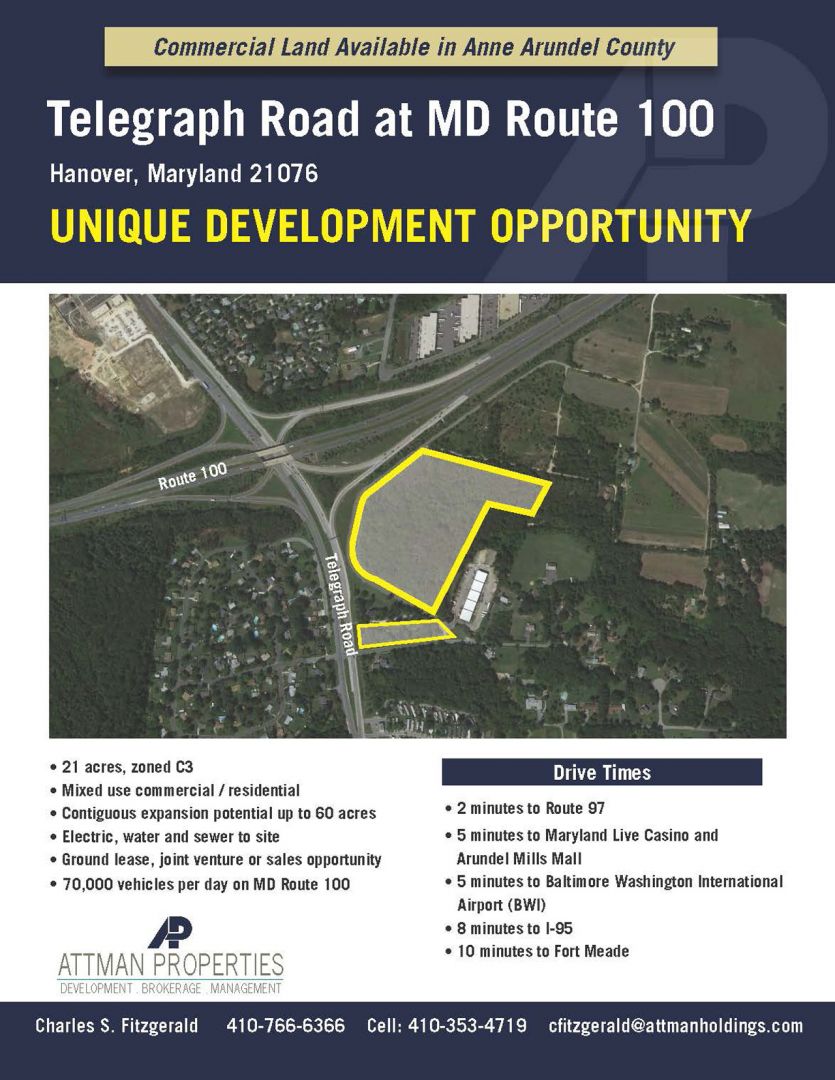 Hanover Anne Arundel County Land Telegraph Road For Lease