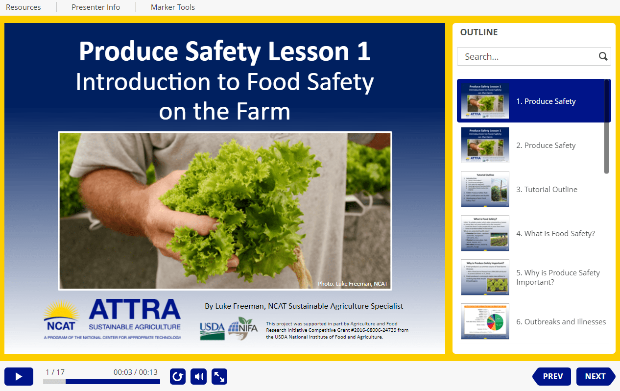 Tutorial Produce Safety ATTRA Sustainable Agriculture