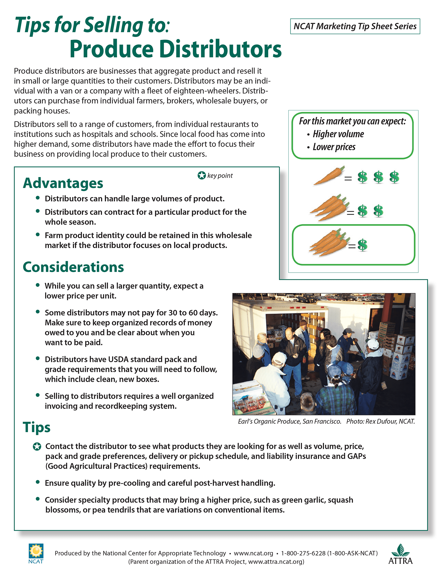 Tips for Selling to Produce Distributors ATTRA Sustainable Agriculture
