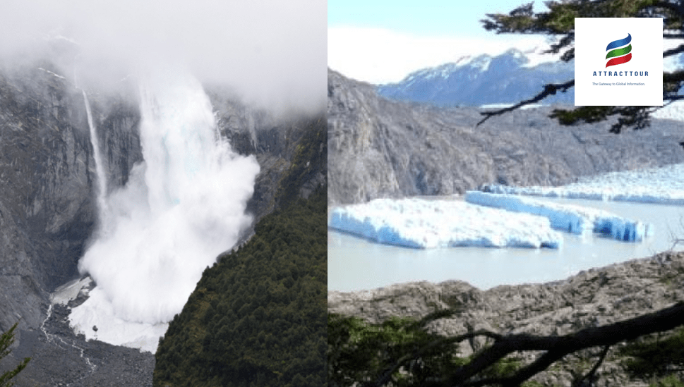 High Temperatures Cause A Mountain Glacier In Chile's Patagonia To