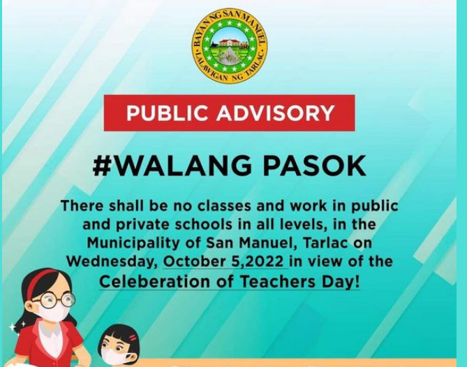 WalangPasok Lists of School and Work Suspensions on October 5, 2022