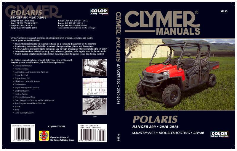 Clymer Manuals for Polaris RZR & Ranger 800