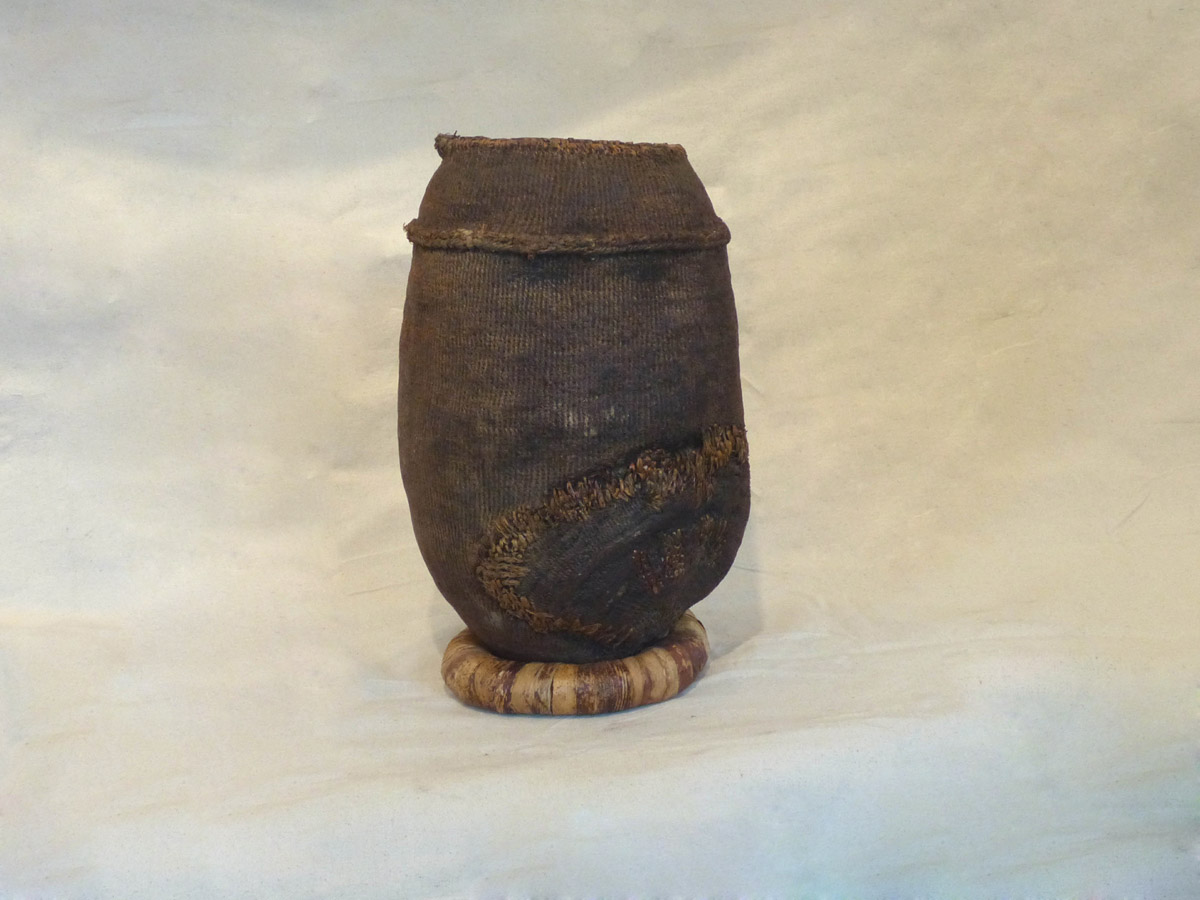 Kenyan Woven Vessel used for Milk 828 A. Tyner Antiques