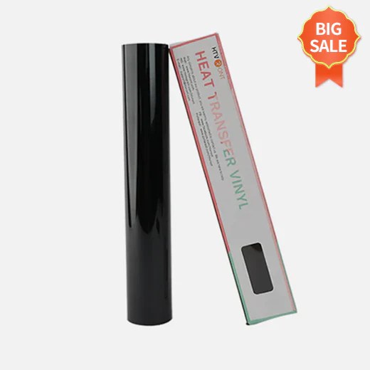 Black Iron on Vinyl Black Heat Transfer Vinyl Roll 12" x 10 Ft