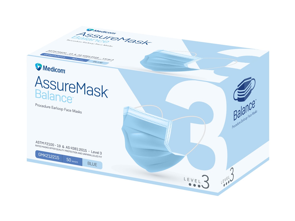 Assure Mask Balance Procedure Earloop Face Masks AS 4381 Level 3