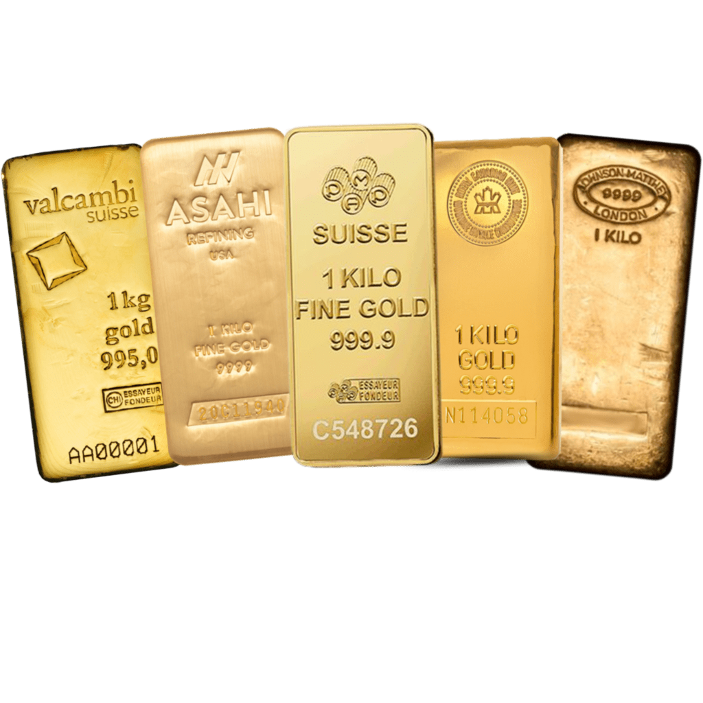1 Kilo/kg Gold Bar(Circulated) Assorted Brands AU Bullion Canada