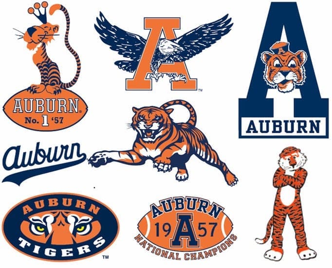 Auburn Logos Then and Now Auburn Uniform Database