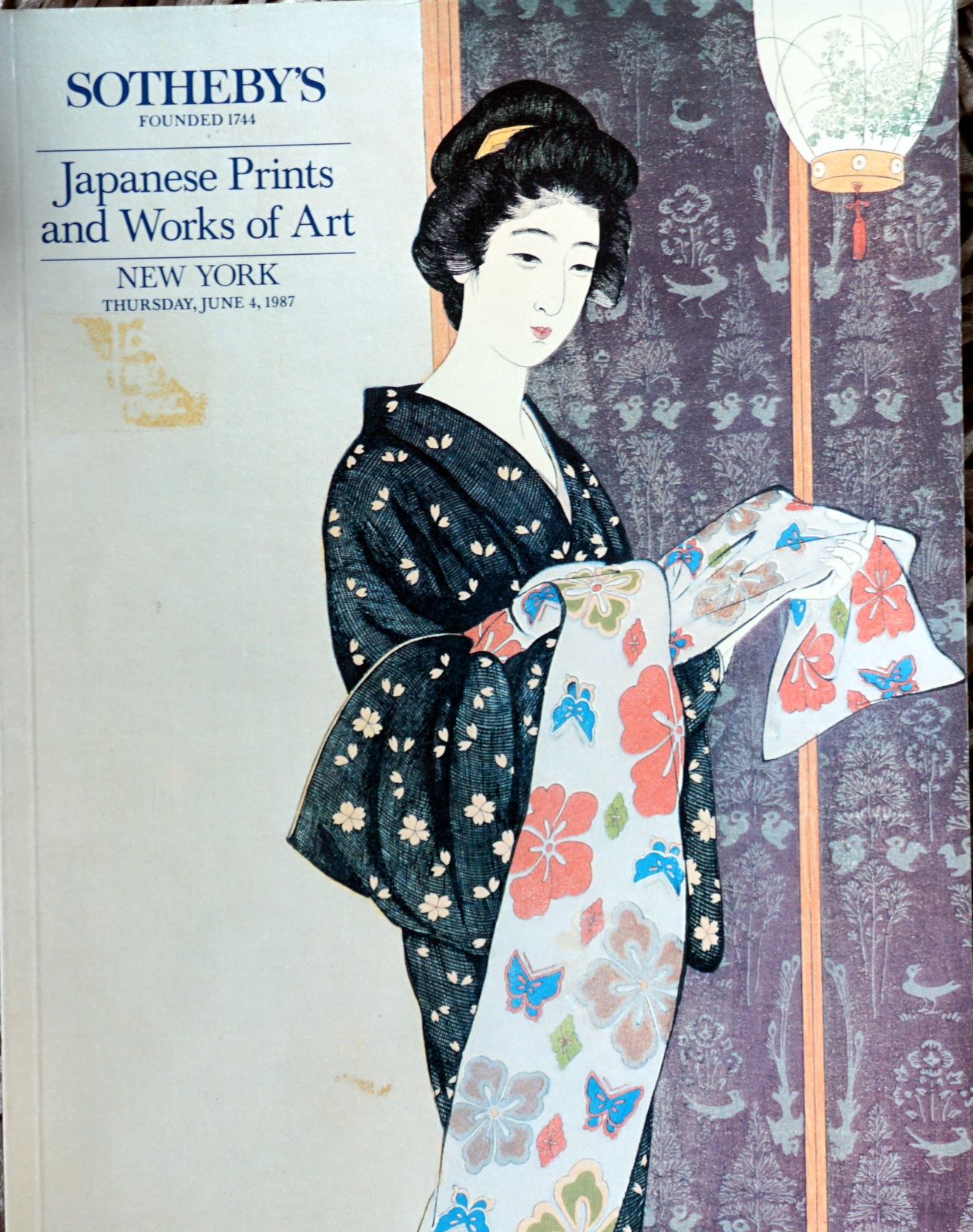 IH SOTHEBY'S NEW YORK JAPANESE PRINTS AND WORKS OF ART 6/4/87 SALE CODE