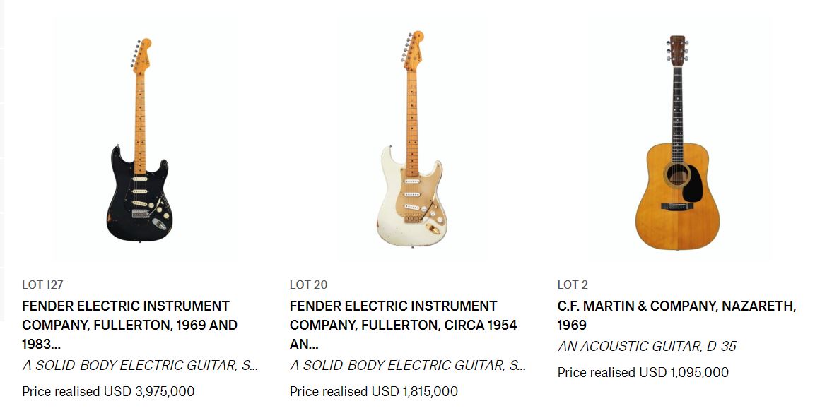 Christies The David Gilmour Guitar Collection New York 6/20/19 SALE 16980 Auction Catalogs