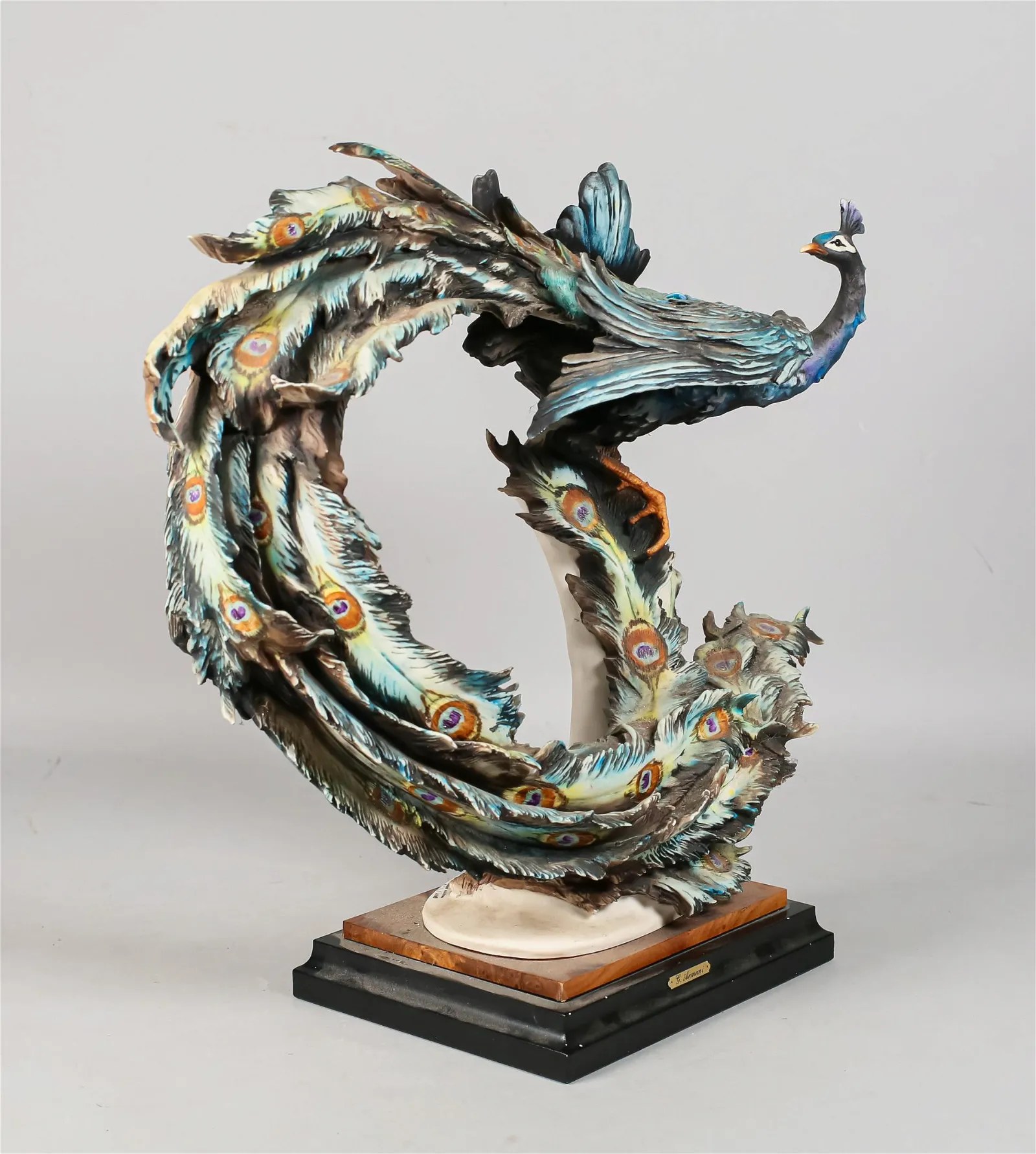 Giuseppe Armani Peacock Capodimonte Figurine Auction Daily