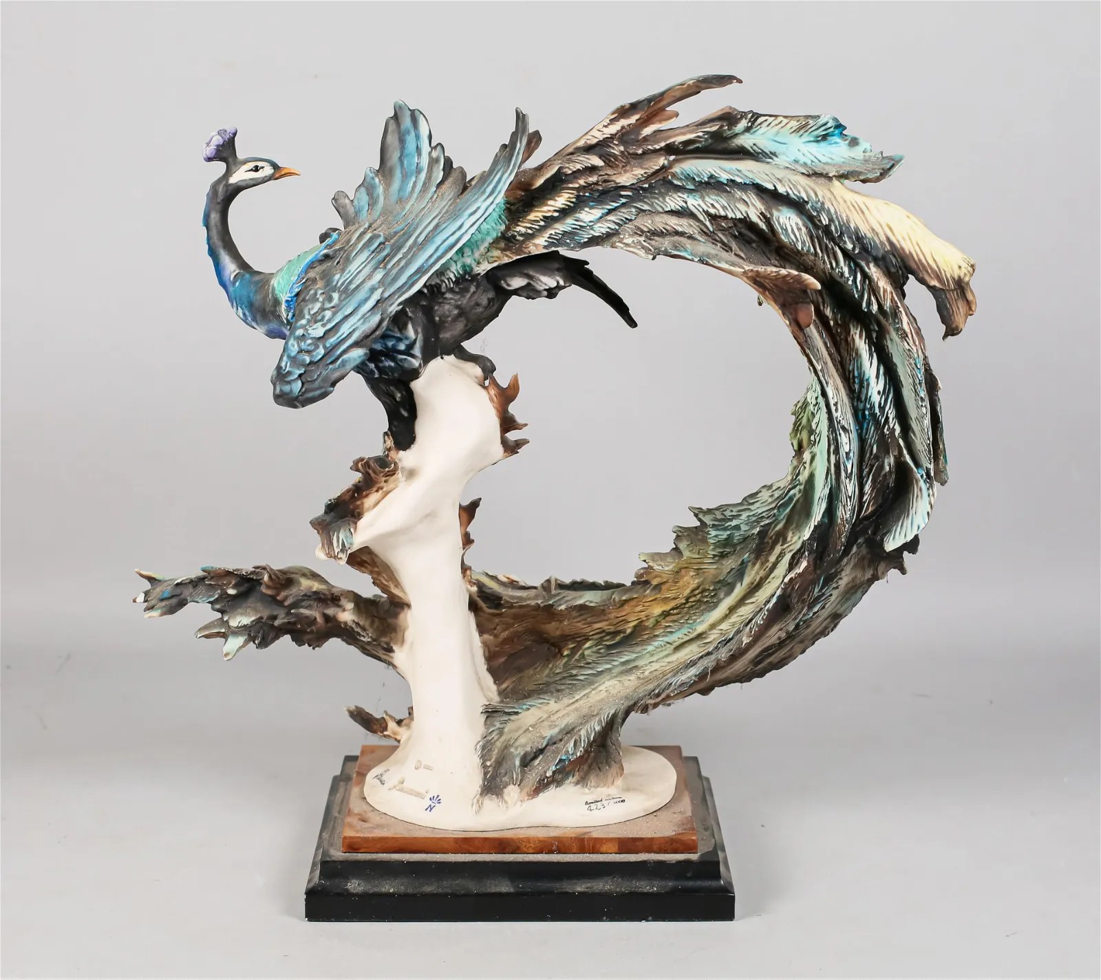 Giuseppe Armani Peacock Capodimonte Figurine Auction Daily