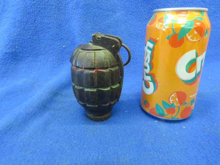 Inert WW2 era "pineapple style" hand grenade AAA Auction and Realty